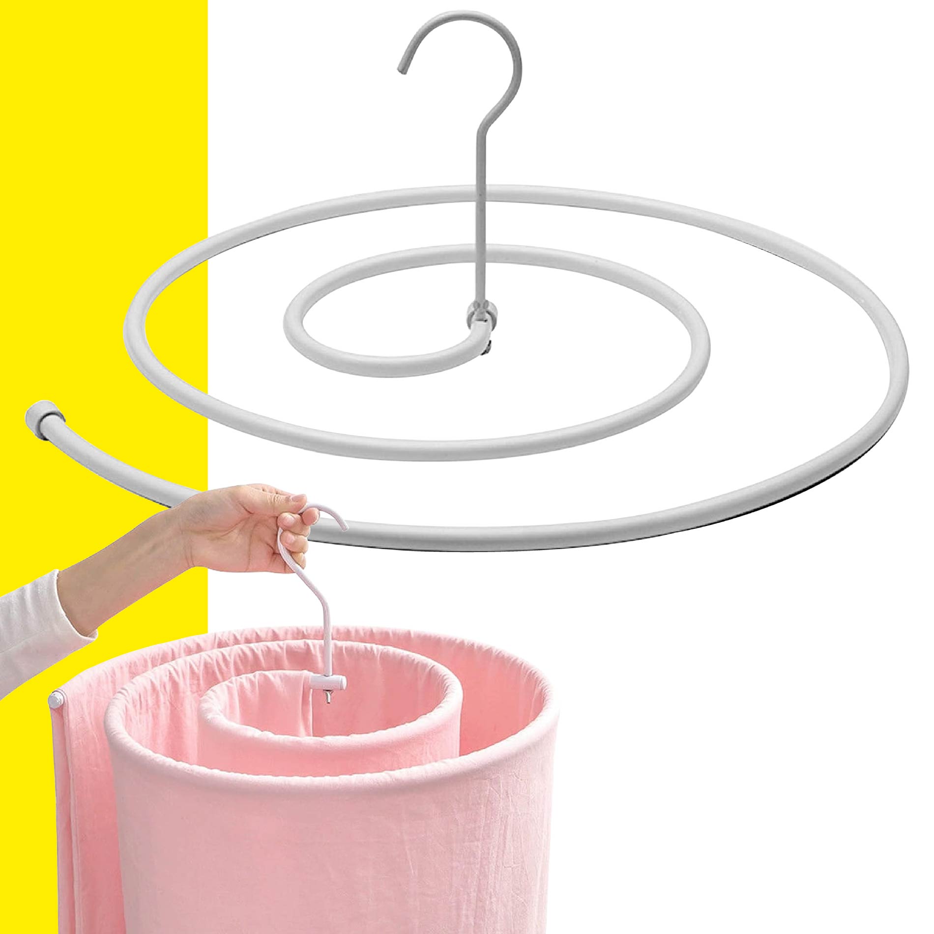 Miniatura 1 de Gancho Tendedero Espiral Sabanas Cobijas